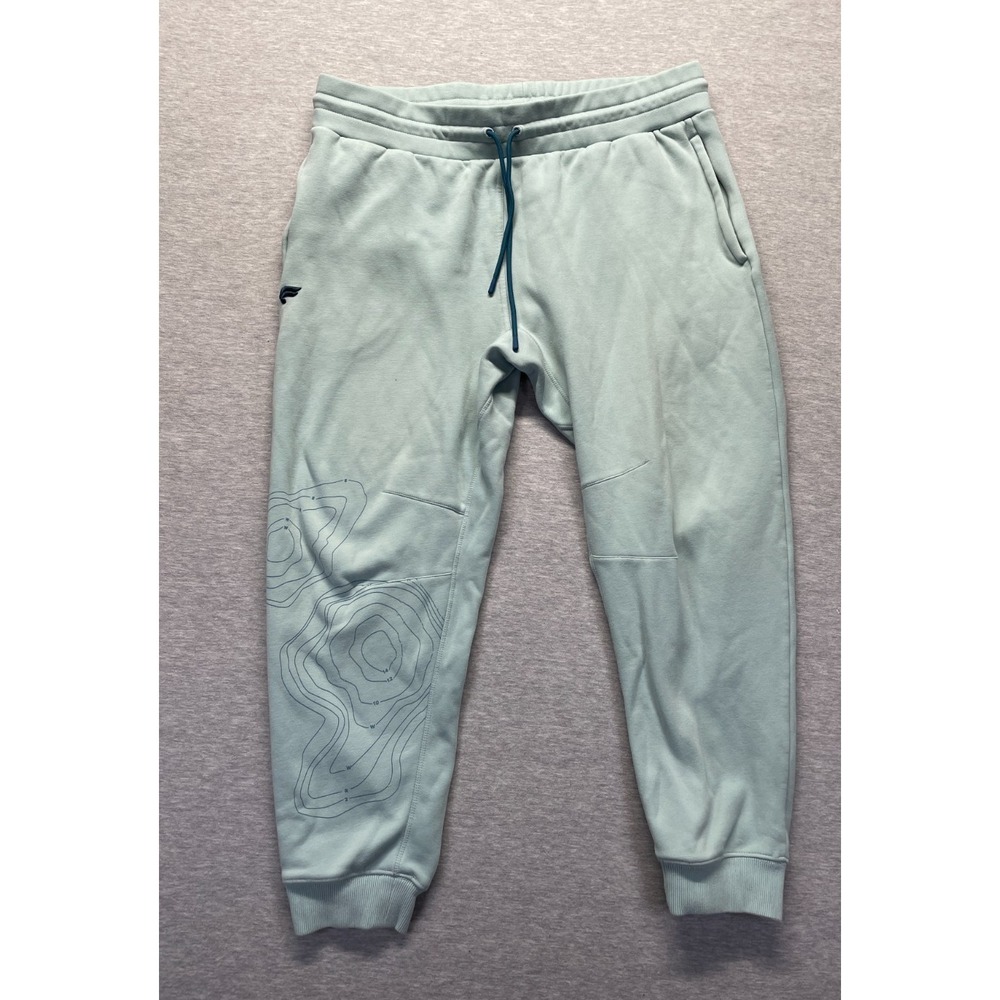 Fabletics Go-To Jogger Pants Mens 2XL Hydrow Light Blue Relaxed Fit Drawstring